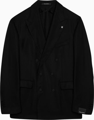 Tagliatore New York Black Wool Double Breasted Jacket