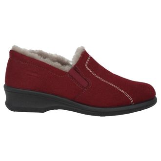 Rohde Rode Wol Pantoffel Comfort Schoenen - Dames - Loafers - Rood - 38 1/2 EU - Wol - Schoenen
