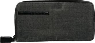 Prada Pre-owned Wallets, female, Black, Size: ONE SIZE Pre-owned Cotton Wallet
