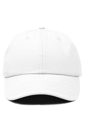 Dalix Classic Cotton Dad Cap in White at Nordstrom