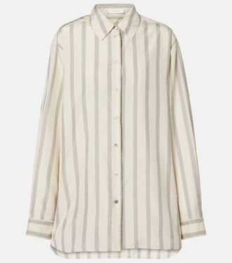 The Row Sisilia striped silk shirt