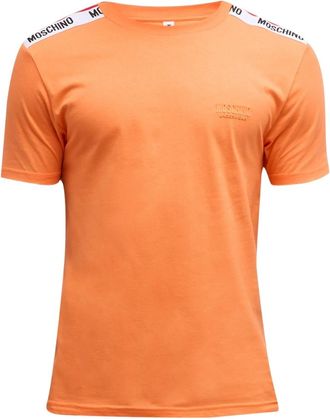 Moschino getapete schouders merklogo oranje T-shirt
