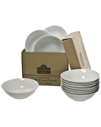 10 Strawberry Street Set Of Twelve 6.25In Round Cereal Bowls