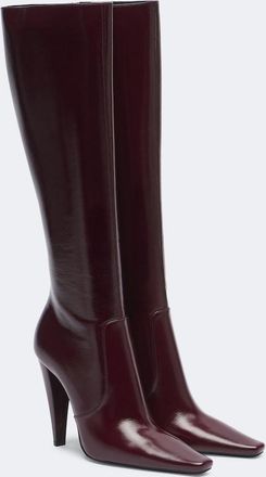 Saint Laurent 77 leather knee-high boots