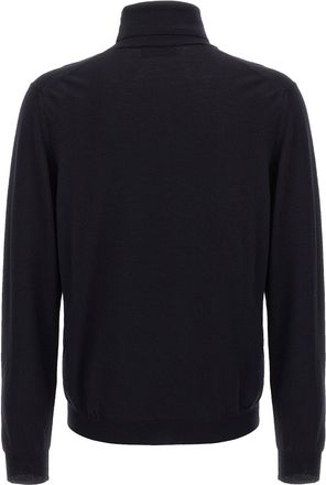 Zanone Wool Turtleneck Sweater - Black