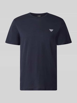 Emporio Armani T-Shirt mit Logo-Patch und Rundhalsausschnitt in Marine, Gr&ouml;&szlig;e XXL