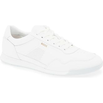 BOSS Titanium Low Top Sneaker in White at Nordstrom Rack, Size 11Us / 10Uk