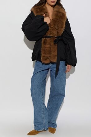 Rotate Jacket With Belt, Womens, Black