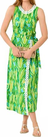 Lilly Pulitzer Fresia Stretch Maxi Shift Dress In Turquoise Tide