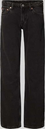 Weekday Straight Fit Jeans aus reiner Baumwolle in Dunkelblau, Gr&ouml;&szlig;e 29/32