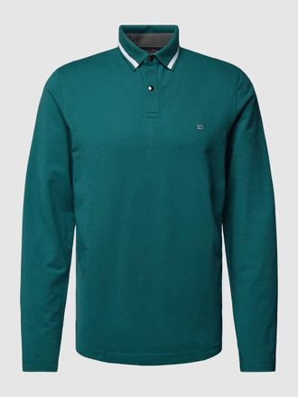 Christian Berg Poloshirt mit langen &Auml;rmeln in Metallic Gruen, Gr&ouml;&szlig;e XL