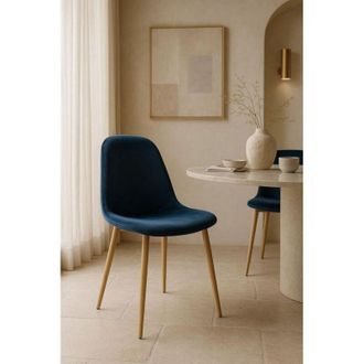 Regalos Miguel Sillas Comedor - Silla Teok Terciopelo - Azul