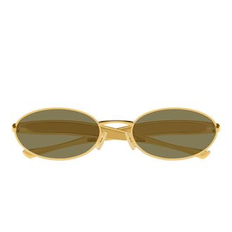 Bottega Veneta Sunglasses Bv1386 S 006 Gold/Green Unisex