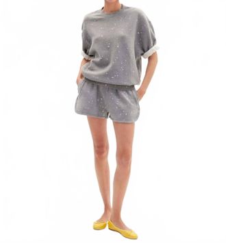 Clare Vivier Le Jogging Short In Grey Melange