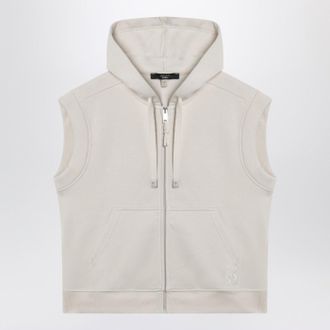 Max Mara Elfenbeinfarbene Baumwoll-Fleeceweste