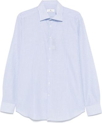 Scabal Camicia in cotone e lino - Blu