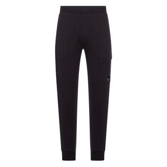 C.P. Company Sweatpants, male, Black, Size: XS Black Cotton Trousers for Men