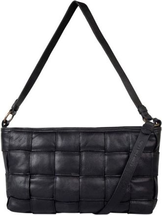 Cowboysbag Cowboysbag, Tassen, Dames, Zwart, ONE Size, Zwarte leren schoudertas