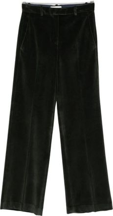 Circolo 1901 Masculine Velour Broeken - Dames - Straight fit broeken - Groen - L - Katoen - Broeken