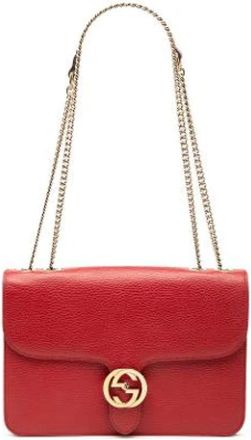 Gucci Pre-owned Shoulder Bags, female, Red, Size: ONE SIZE Pre-owned Vintage Crossbody Bag