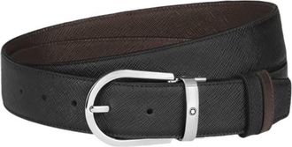Montblanc Sartorial Leather Horseshoe Buckle Reversible Belt