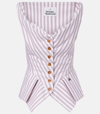 Vivienne Westwood Top Monday de algod&oacute;n a rayas