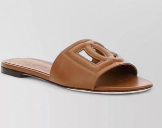 Dolce & Gabbana calf leather flat sandals