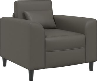 vidaXL Sill&oacute;n Gris Cuero Sint&eacute;tico Vidaxl