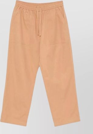 Maison Kitsun&eacute; cotton straight-leg drawstring shorts