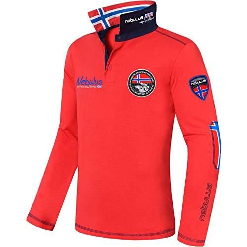 Nebulus Polo Sweater BENTY Homme Pull Pull Shirt (N36), rouge, XL