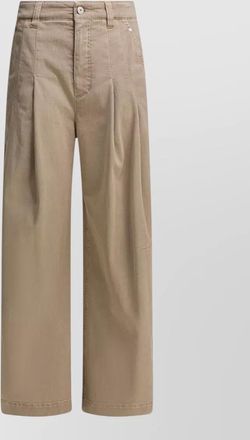 Brunello Cucinelli wide leg jeans belt loops pleated front