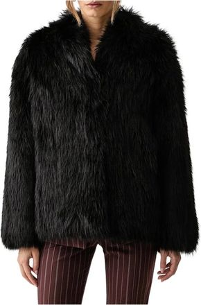 Patrizia Pepe Chaqueta Corta de Pelo Sint&eacute;tico - Jackets - Mujer - Negro - XS