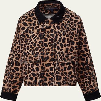 Veronica Beard Exclusive Arlo Leopard Chore Jacket