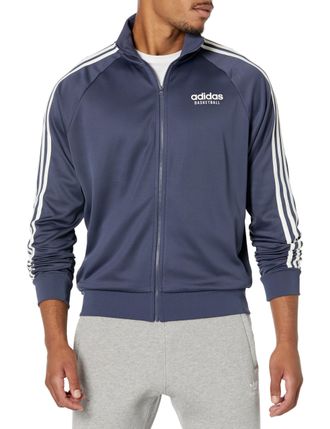 adidas Originals Mens Basketball Select Jacket, Shadow Navy, 5XL