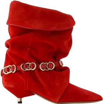 Isabel Marant Schoenen, Dames, Rood, 38 EU, Leer, Edrik Rings Boots