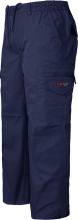 Generic MIAN Mens Premium Elasticated Waist Trousers Casual Bottoms Cargo Combat Work Rugby Formal Multi Pockets Outdoor Pants, Navy, XXL