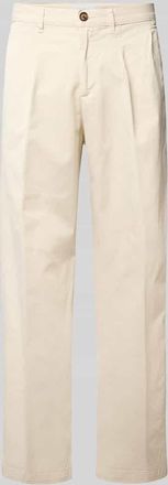 Edwin Straight Leg Hose mit Bundfalten Modell SORREN in Offwhite, Gr&ouml;&szlig;e 31
