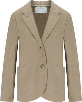 Harris Wharf London Dove Grey Single Breasted Blazer