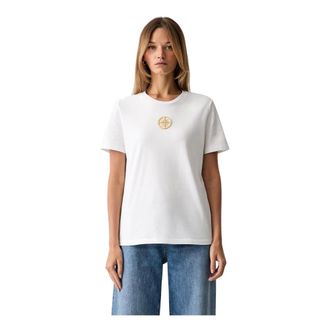 Elisabetta Franchi Dames, Tops, Wit, Maat: XL Katoen