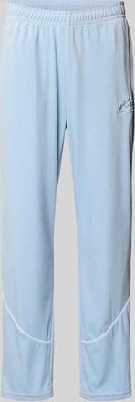 Karl Kani Sweatpants mit Label-Stitching in Hellblau, Gr&ouml;&szlig;e XL
