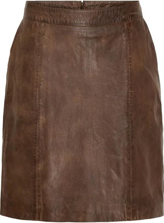 BTF-CPH Btfcph - Leren Jassen - Dames - Rokken - Bruin - Maat: XL Leer