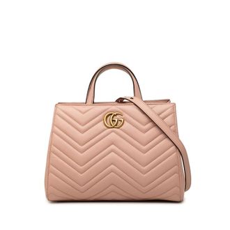 Gucci Pre-owned Gucci Small GG Marmont Matelasse Calfskin Satchel Ladies LXQU78NYZ9IQ5UXT