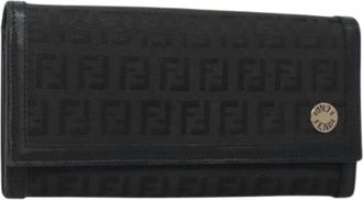Fendi Pre-owned Wallets, female, Black, Size: ONE SIZE Pre-owned Canvas Wallet
