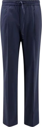 Amaranto Slim-fit Pantalon - Heren - Slim Fit Broeken - Blauw - XL - Wol - Broeken