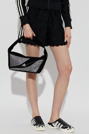 adidas Small Shoulder Bag With Sparkling Crystals, Unisex, Black