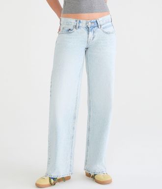A&eacute;ropostale Super Low-Rise Baggy Wide Leg Jean
