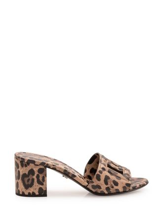 Dolce & Gabbana Leopard Print Slip On Heels