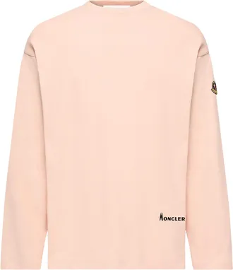 Moncler Moncler K2 Print Long Sleeve Cotton T-shirt, Men, Pink, Size: Xl