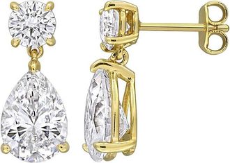 Rina Limor Silver 4.90 Ct. Tw. Created White Moissanite Dangle Earrings