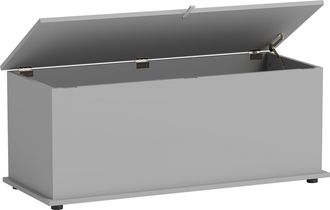 HOMCOM Storage Chest With Lid - 113L Storage Box - Grey | TJ Hughes